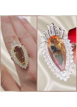 Renk Değiştiren Taşla Süslü Gümüş Yüzük Serisi