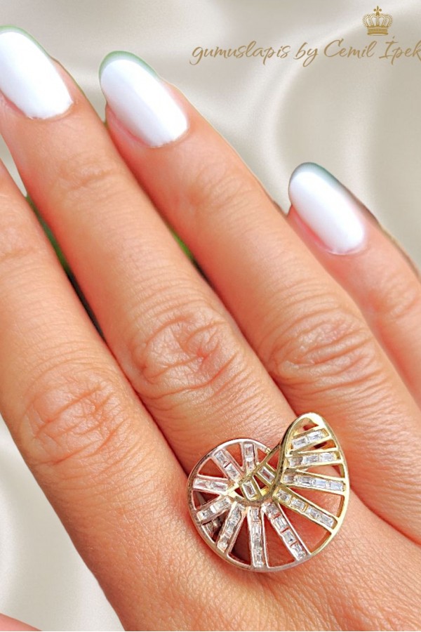 İki Renkli Gümüş Yüzük