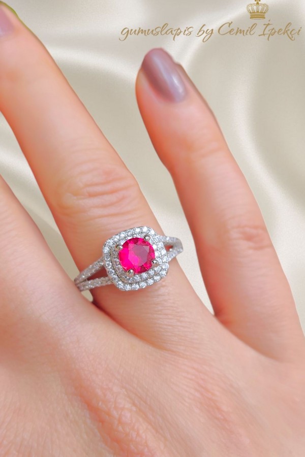 Lab Rubilitte Taşlı Gümüş Yüzük 