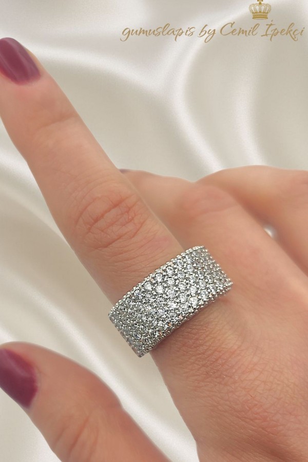 5 Sıra Taşlı Gümüş Yüzük