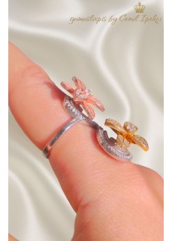 Elişi Gümüş Çiçek Motif Yüzük