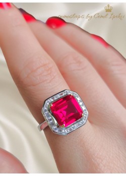 Lab Rubilitte Taşlı Gümüş Yüzük