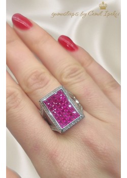 Yakut Taşlı Gümüş Yüzük 