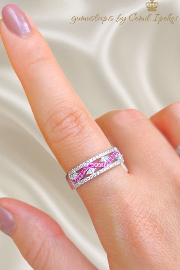 Lab Rubilitte Taşlı Gümüş Yüzük 