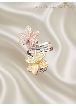 Elişi Gümüş Çiçek Motif Yüzük