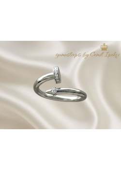 Çivi Motif Gümüş Yüzük Serisi