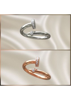 Çivi Motif Gümüş Yüzük Serisi