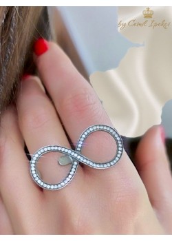 Sonsuzluk Motif Gümüş Yüzük