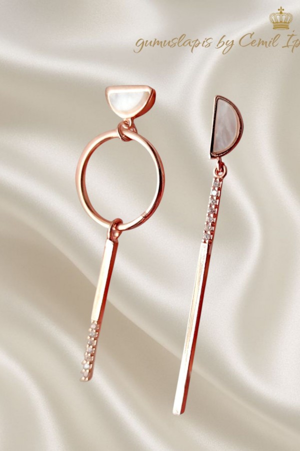 Takma Yeri Gümüş Diğer Yerleri Çelik Rose Küpe Çifti 