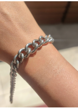 Süzme Model Taşsız Gümüş Bileklik