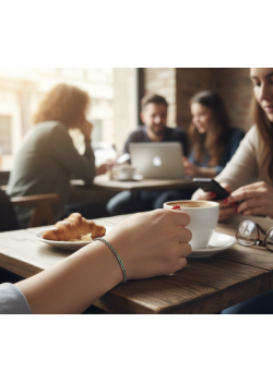 Peridot Taşlı Suyolu Gümüş Bileklik