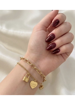 316 L Cerrahi Çelik Kendinden İkili Bileklik