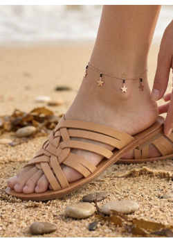 Yıldız Motif Onix Taşlı Gümüş Halhal