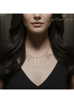 Çubuk Motif Gümüş Kolye