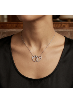 Vav ve Semazen Motif Gümüş Kolye