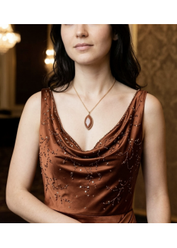 Yıldız Taşı Taşlı Gümüş Rose Kolye 