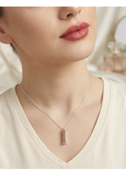 İçi Gizli Bölmeli Gümüş Çubuk Kolye