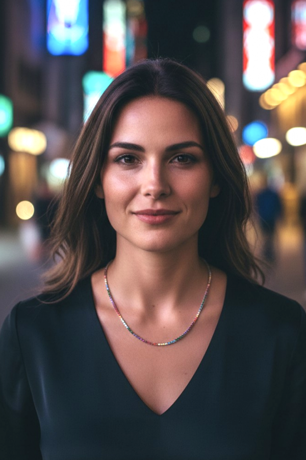 Renkli Taşlarla Süslü Gümüş Suyolu Kolye