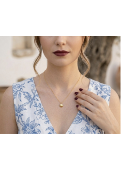 Arkalı Önlü Bombeli İstiridye Kabuğu Motif Taşsız Gümüş Mini Kolye