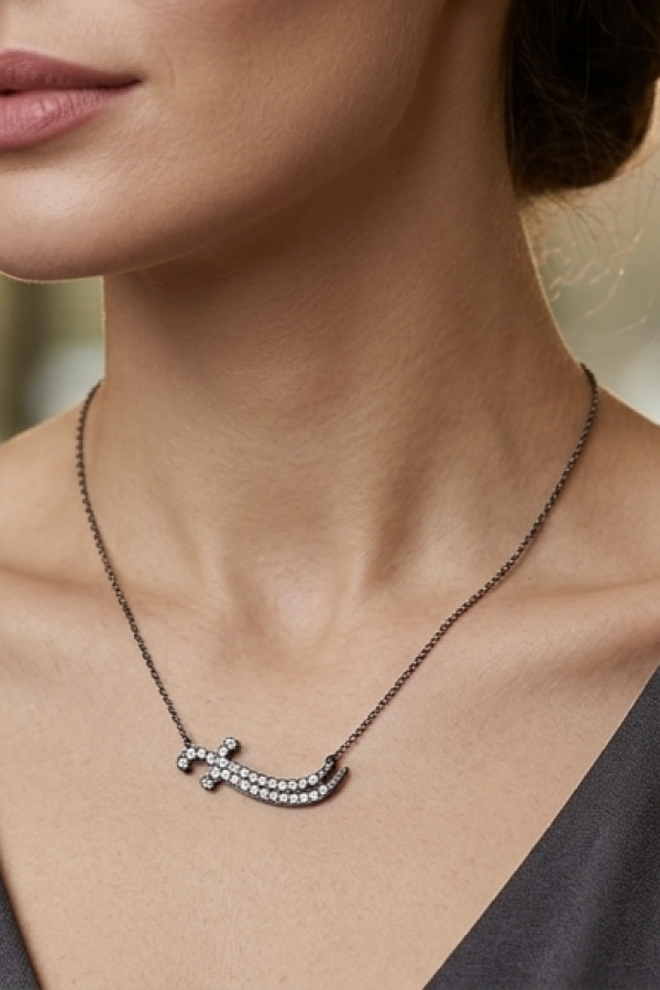 Hz Ali Kılıcı Zülfikar Motif Gümüş Mini Kolye