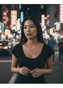 Fil Motif Mini Gümüş Kolye 