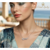 Balık Kılçığı Motif Baget Taşı Gümüş Kolye