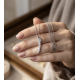 Elif Motif Taşlı Gümüş Kolye