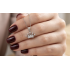 Taç Motif Beyaz Taşlı Gümüş Mini Kolye