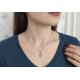 Ağaç Motif Taşlı Gümüş Mini Kolye