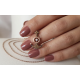 Lab Topaz Taşlı Çapa Motif Gümüş Mini Kolye
