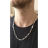 Dikdörtgen Form Halka Motif Cerrahi Çelik Zincir Kolye