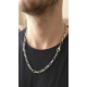 Dikdörtgen Form Halka Motif Cerrahi Çelik Zincir Kolye