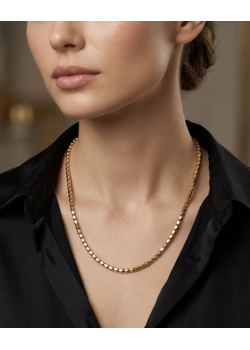 Yassı Oval Model Cerrahi Çelik Zincir Kolye