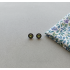 Ortası Peridot Taşlı Ortası Eskitme Gümüş Mini Küpe