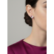 Çiçek Motif Sedef Taşlı Küpe Çifti (beyaz)