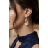 Sallantılı Damla Motif Gümüş Küpe