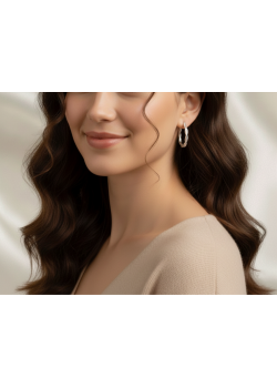 İki Sarmal Gümüş Halka Küpe Çifti