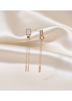 Sallantılı Gümüş Küpe Çifti