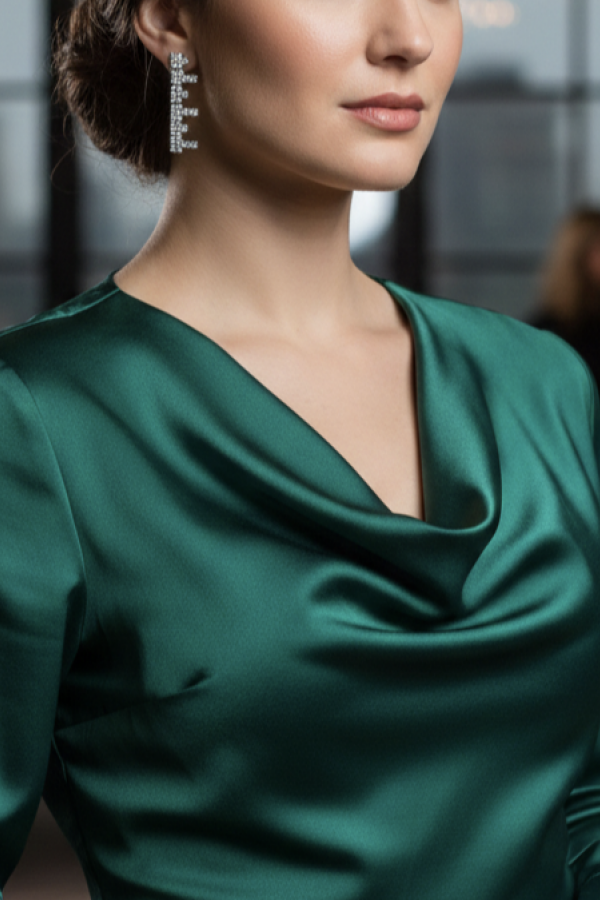 Çubuk Motif Vidalı Gümüş Küpe