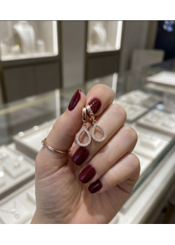 İçi Boş Damla Motif Gümüş Küpe