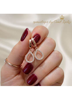 İçi Boş Damla Motif Gümüş Küpe