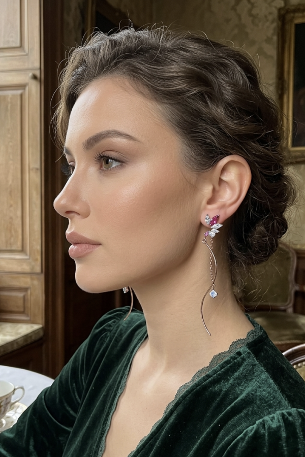 Takma Yeri Gümüş Diğer Yerleri Çelik Çiçek Küpe Çifti 