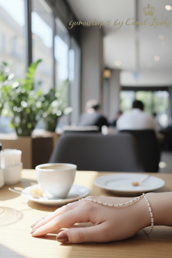 İnci ve Dorika Topları ile Süslü Gümüş Şahmeran