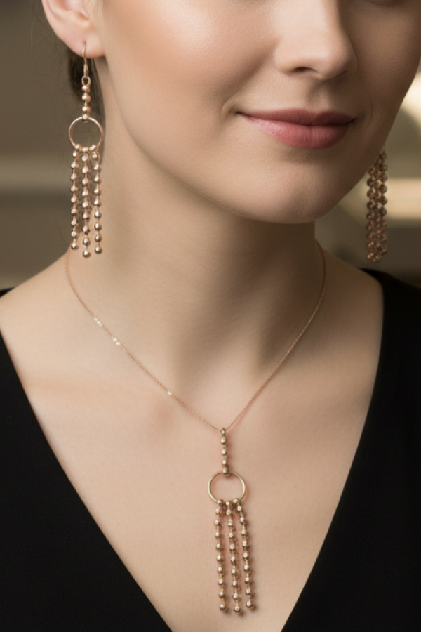 Taşsız Toplu Gümüş Rose Set