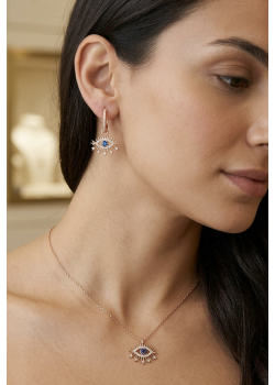 Göz Motif Gümüş Rose Kaplama Set