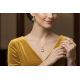 Sitrin Taşlı Oval Motif Gümüş Set Sitrin Taşlı Oval Motif Gümüş Set