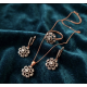Çiçek Motif Elmas Montür Gümüş Set Çiçek Motif Elmas Montür Gümüş Set