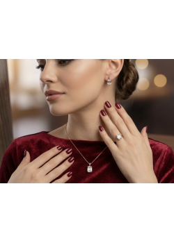 Elmas Montür Dikdörtgen Motif Gümüş Set Elmas Montür Dikdörtgen Motif Gümüş Set