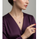 Ametist Taşlı Lotus Çiçeği Motif Gümüş Set 