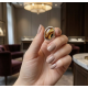 Kaplangözü Taşlı Oval Motif Gümüş Yüzük